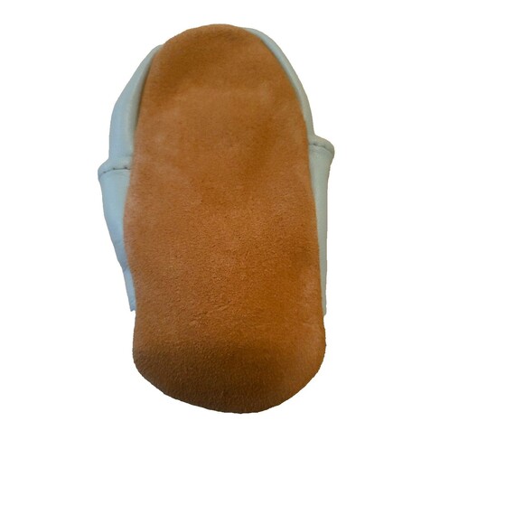 Olea London Baby Leather Shoes Dinosaur Blue 6-12M Soft Sole New Without Tags - Picture 4 of 9